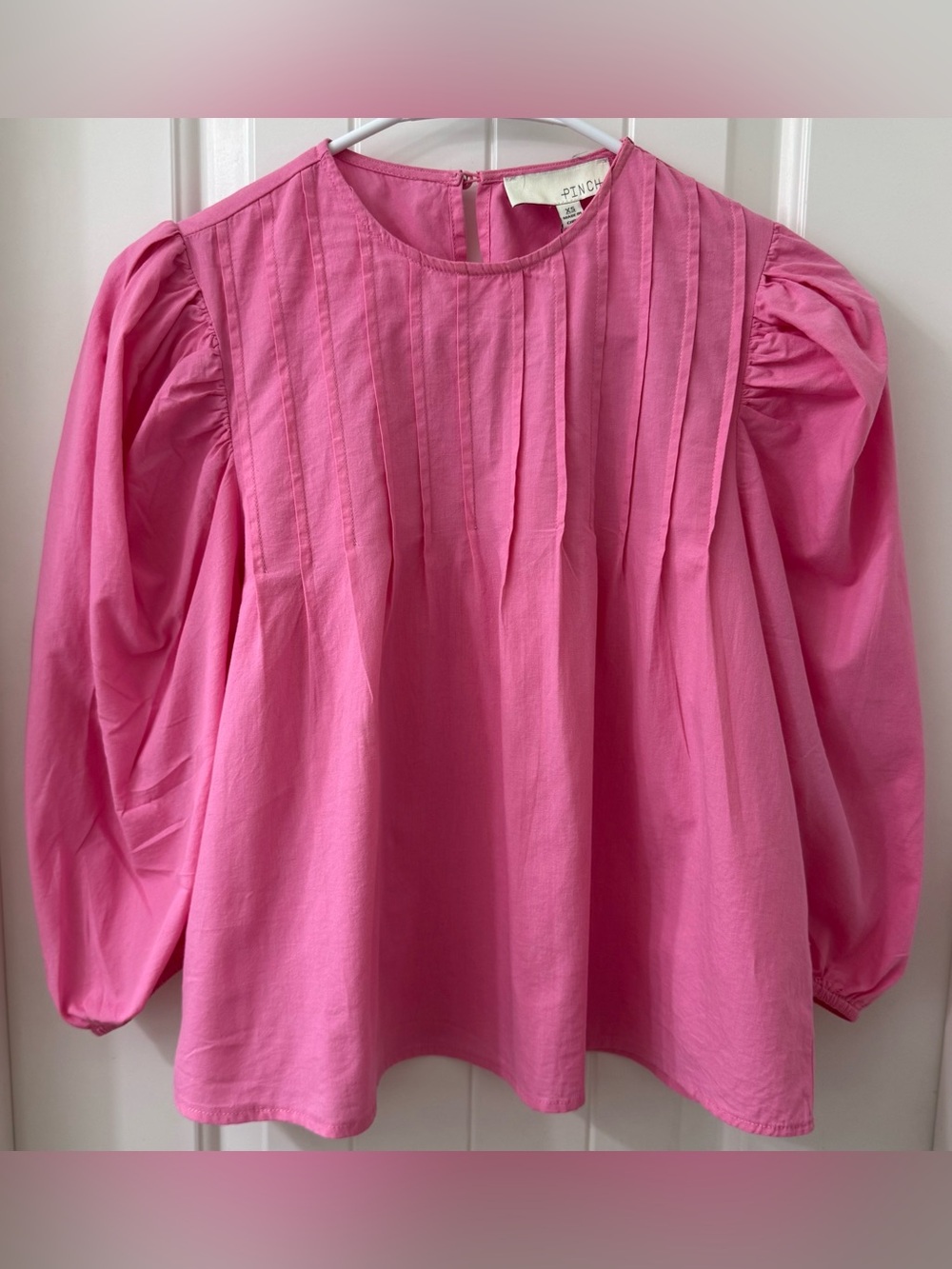 PINCH Pink Puff Sleeve Blouse Size XS NWT